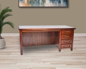 Zenandi 3 Drawer Wooden Desk